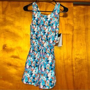 Floral Girls Northface Flashdry “Amphibious” Romper NWT